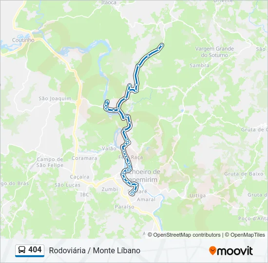 404 Bus Line Map