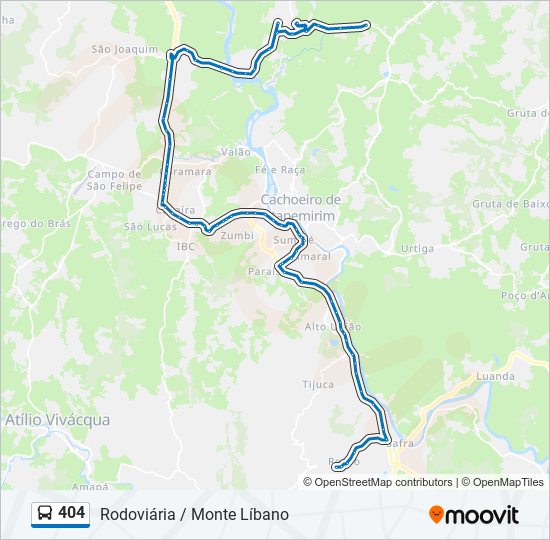 404 bus Line Map