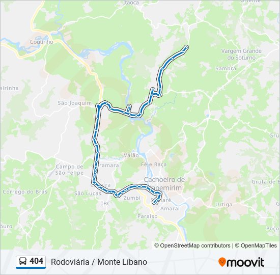 Mapa de 404 de autobús