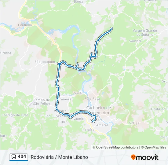 404 Bus Line Map