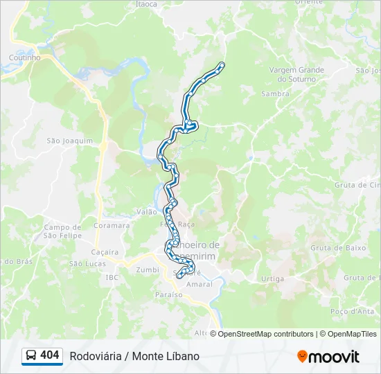 404 Bus Line Map