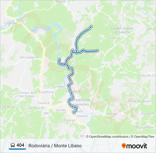 404 Bus Line Map