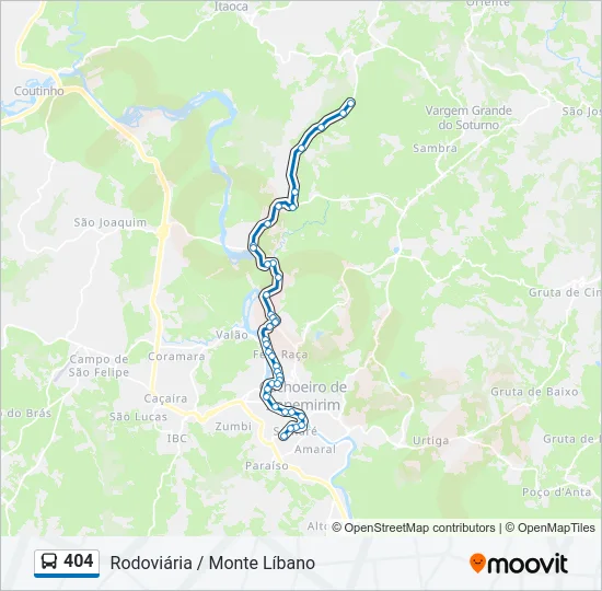 404 Bus Line Map