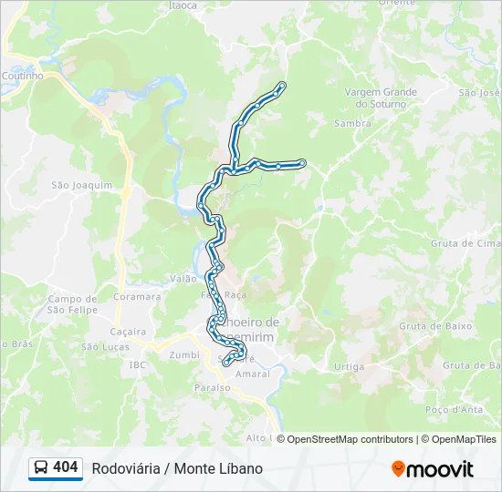 404 Bus Line Map