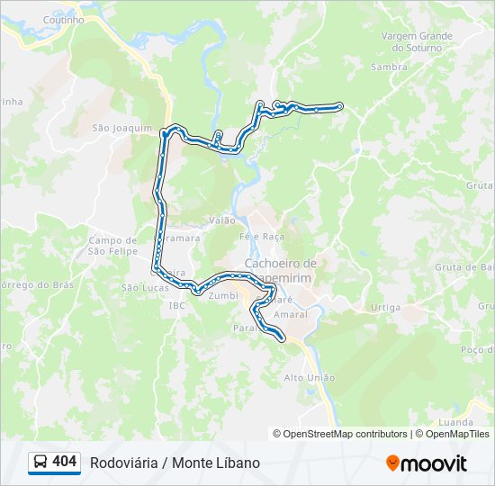 Mapa de 404 de autobús