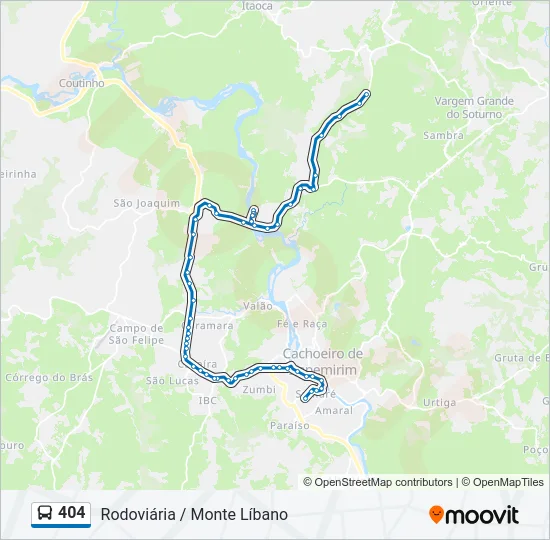 404 Bus Line Map