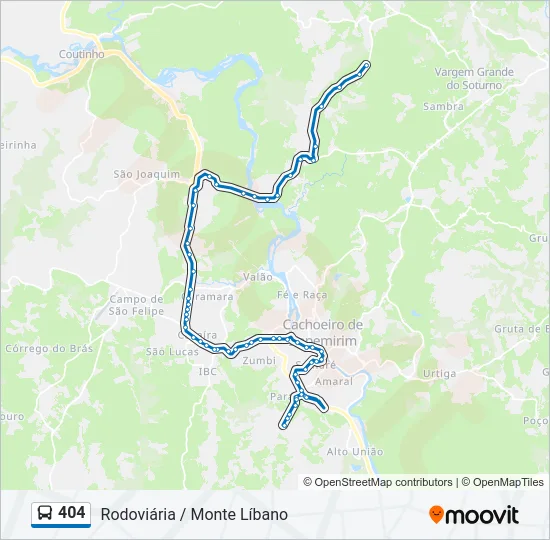 404 Bus Line Map