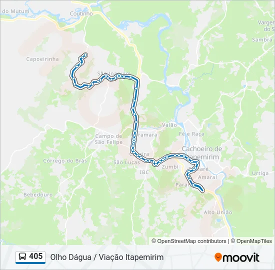 405 Bus Line Map