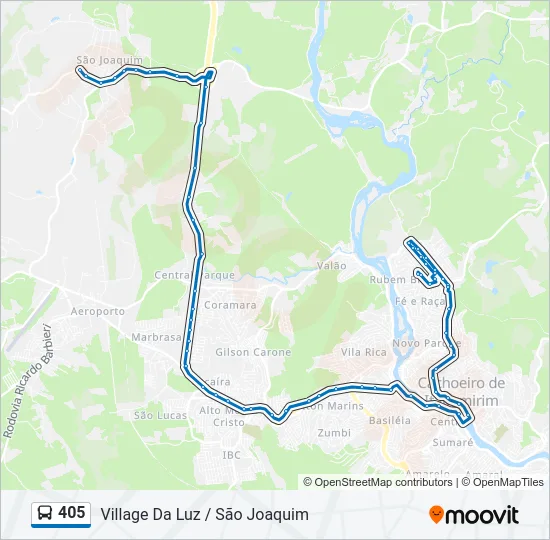 405 Bus Line Map