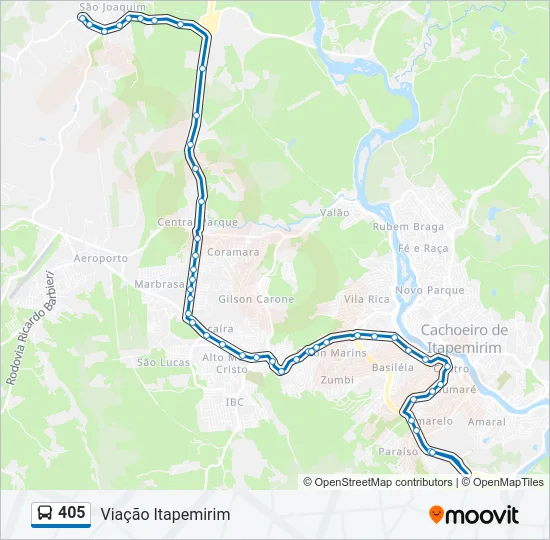 405 Bus Line Map