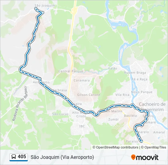 405 Bus Line Map