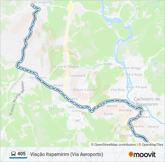 405 Bus Line Map