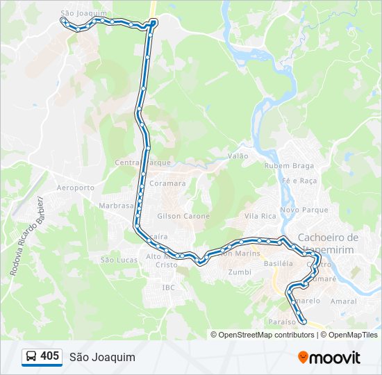 405 bus Line Map