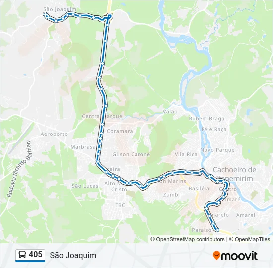 405 Bus Line Map
