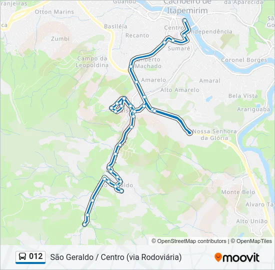 012 Bus Line Map