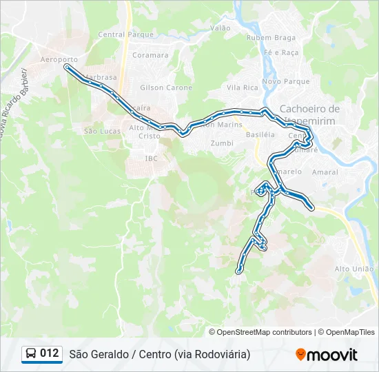 012 Bus Line Map