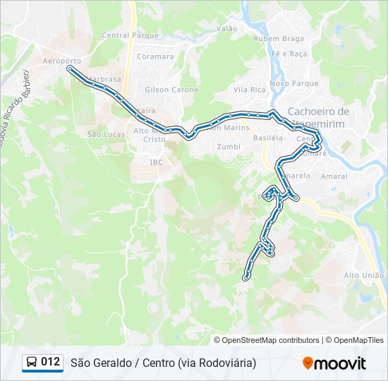 Rota da linha 012504: horários, paradas e mapas - Terminhal Da França X  Parque Costa Azul (Atualizado)