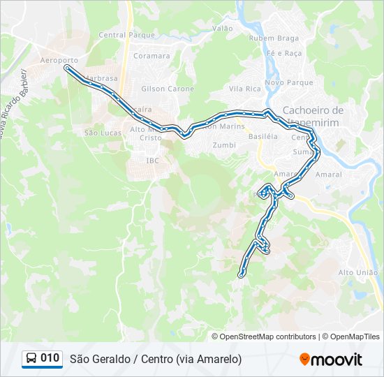 Rota da linha 010: horários, paradas e mapas - Brumadinho → Toca Via  Maricota (Atualizado)