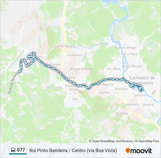 077 Bus Line Map