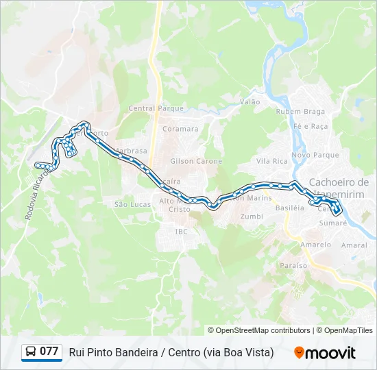 077 Bus Line Map
