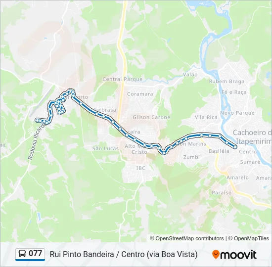 077 Bus Line Map