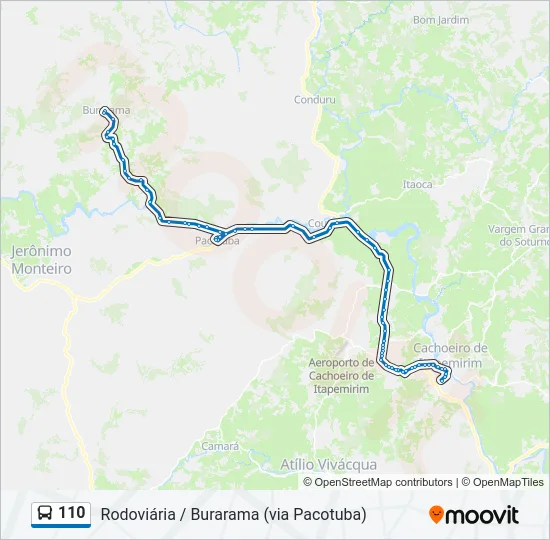 110 Bus Line Map