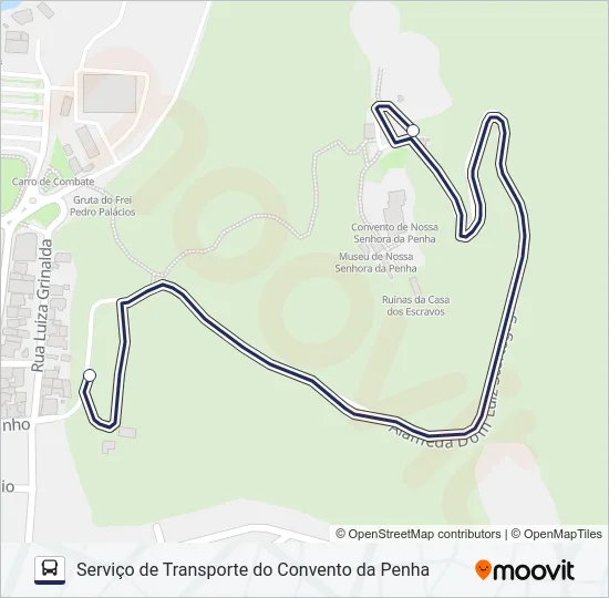 SERVIÇO DE TRANSPORTE DO CONVENTO DA PENHA Bus Line Map