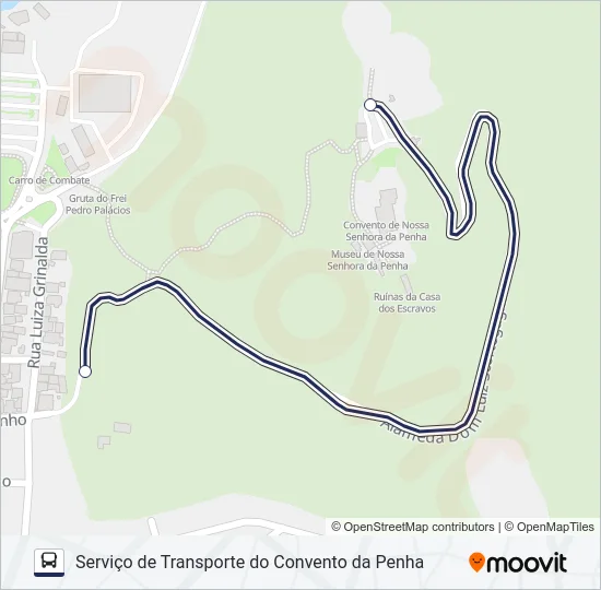 SERVIÇO DE TRANSPORTE DO CONVENTO DA PENHA Bus Line Map