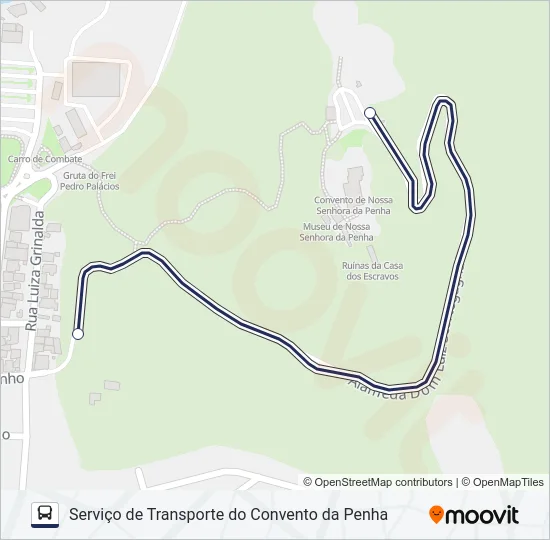 SERVIÇO DE TRANSPORTE DO CONVENTO DA PENHA Bus Line Map
