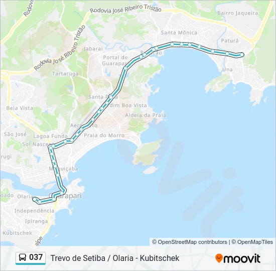 037 Bus Line Map