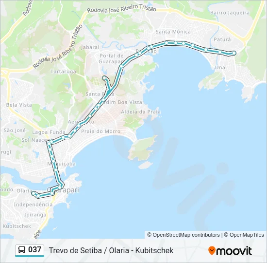 037 Bus Line Map