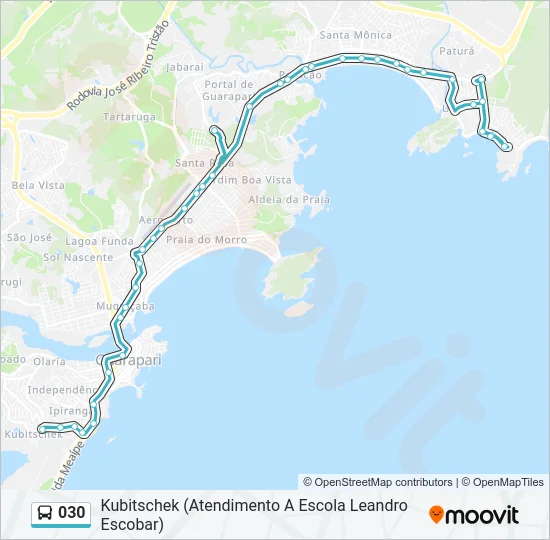 030 Bus Line Map