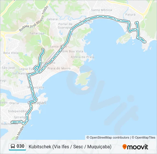 030 Bus Line Map