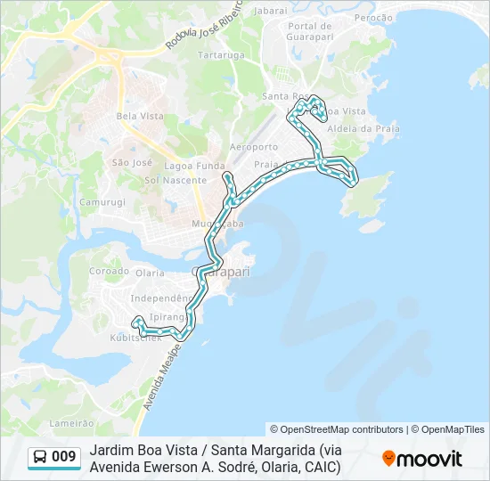 009 Bus Line Map