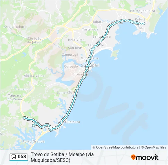 058 Bus Line Map