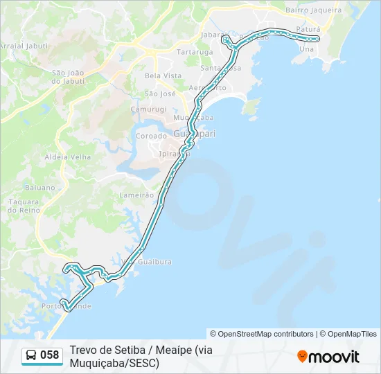 058 Bus Line Map