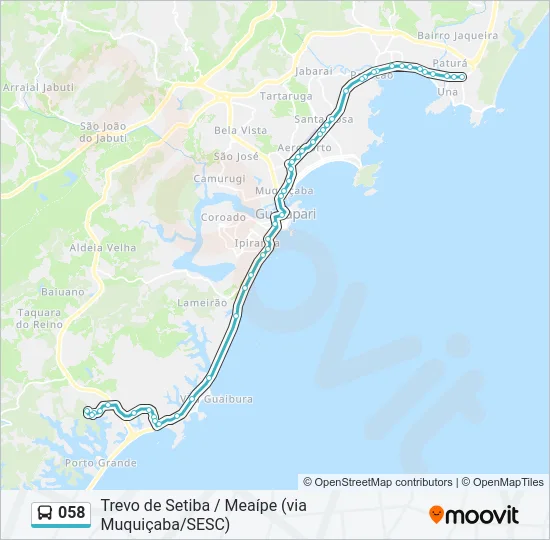 058 Bus Line Map