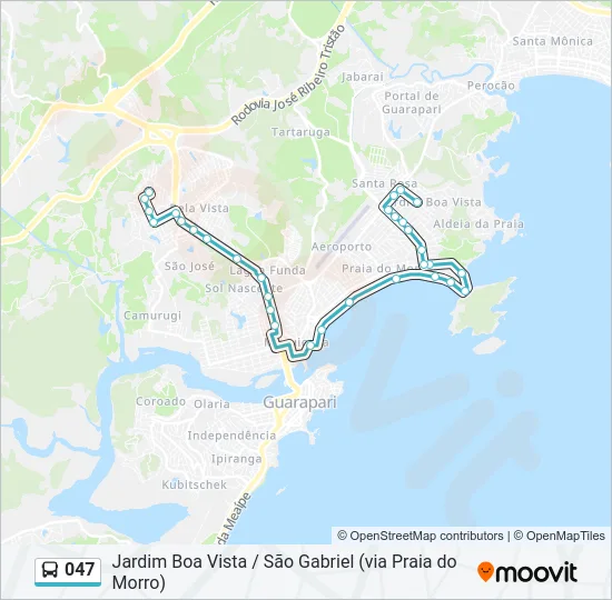 047 Bus Line Map