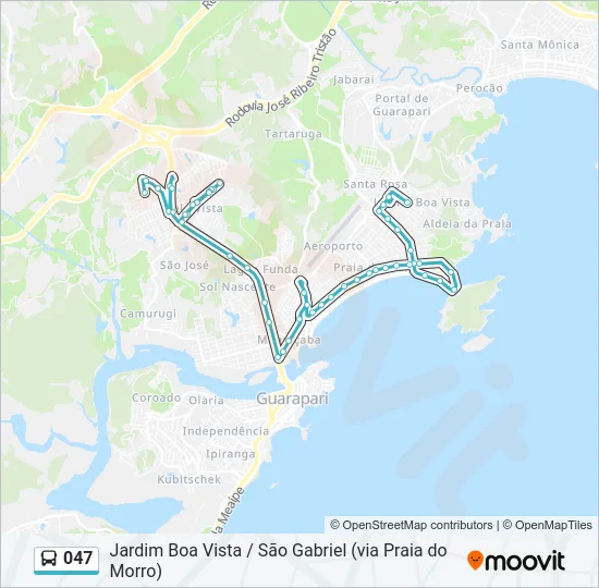 047 Bus Line Map