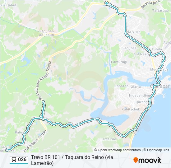 026 bus Line Map