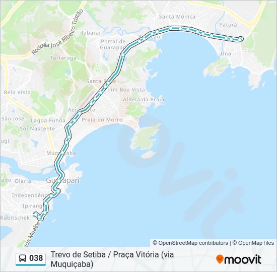 038 Bus Line Map
