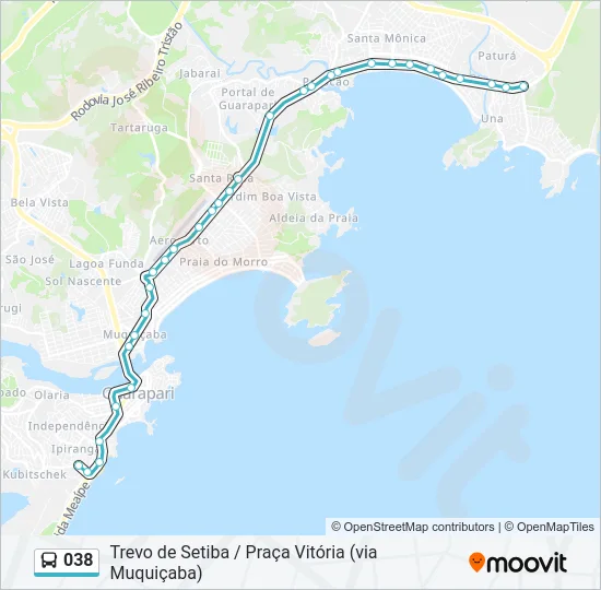 038 Bus Line Map