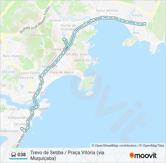 038 Bus Line Map