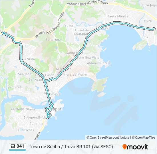 041 Bus Line Map