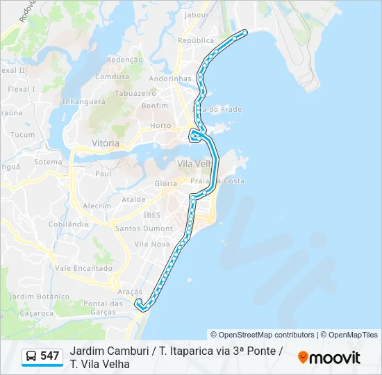 547 Bus Line Map