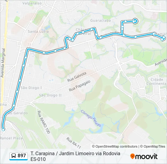 897 Bus Line Map