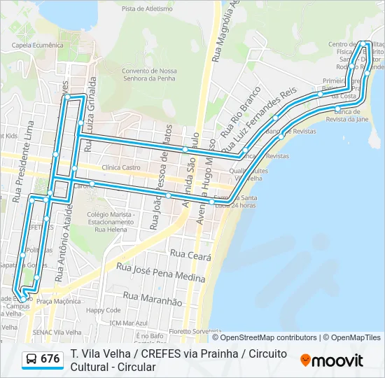 676 Bus Line Map