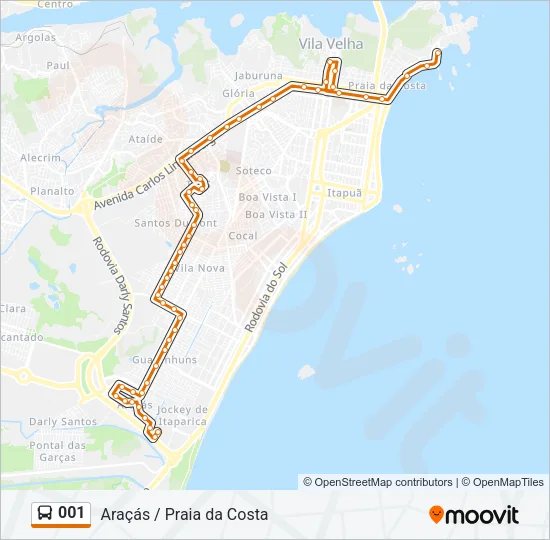 001 Bus Line Map