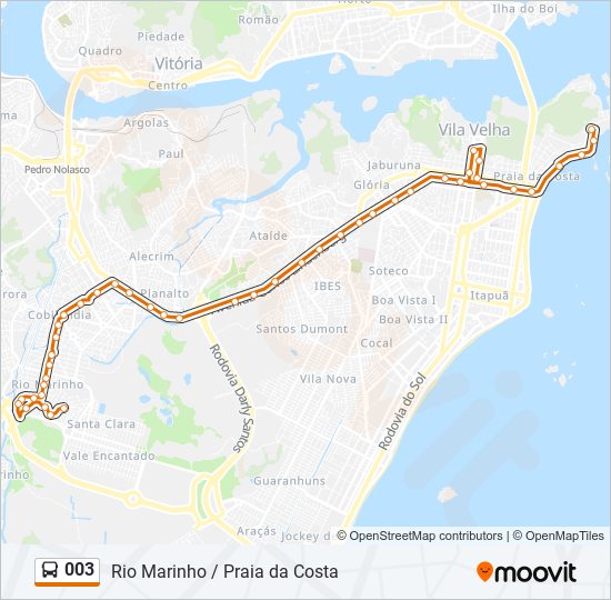 003 bus Line Map