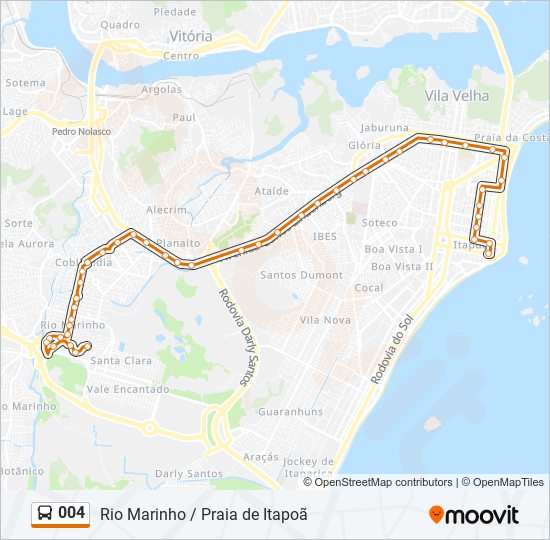 004 bus Line Map